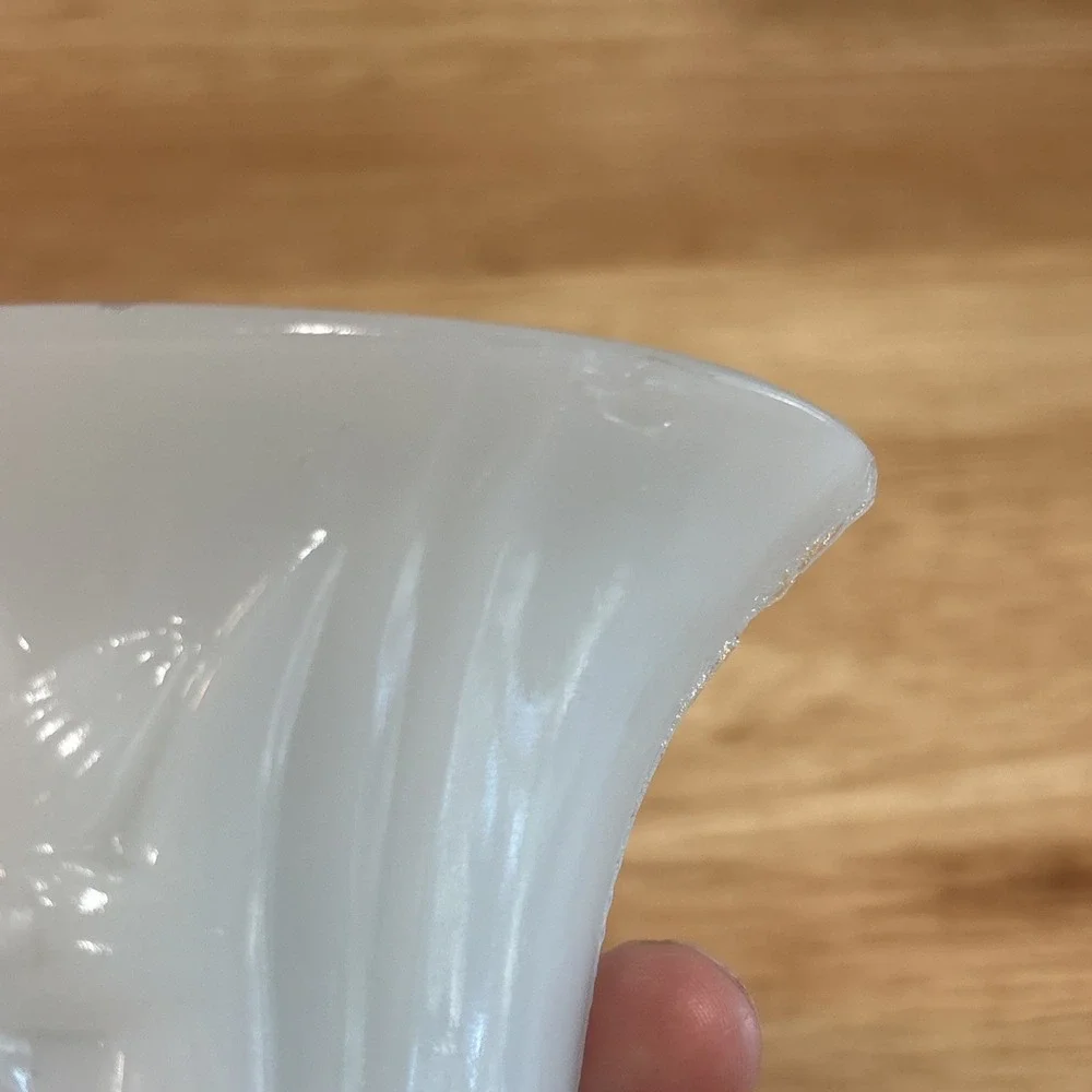 Vintage Akro Agate Slag Glass Lilly Vase 4 1/2